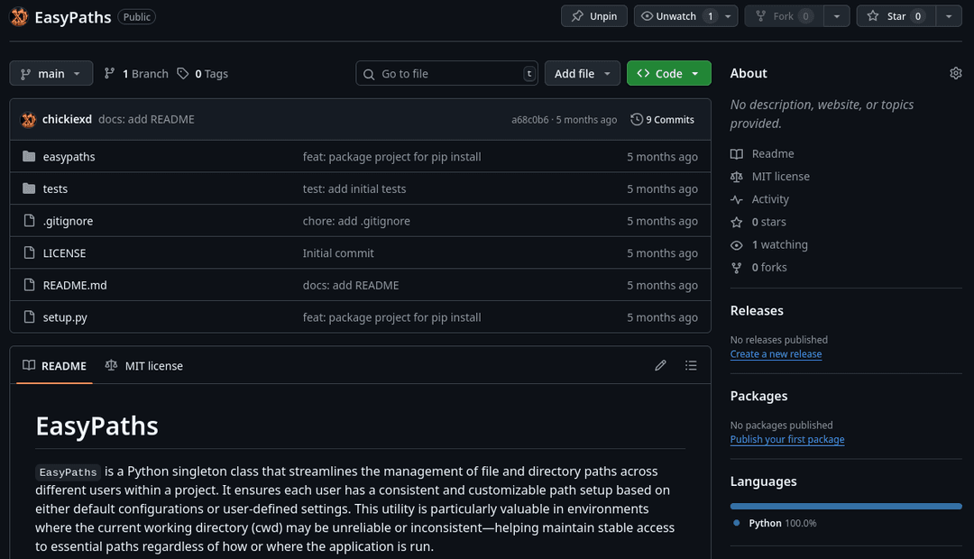 Project screenshot